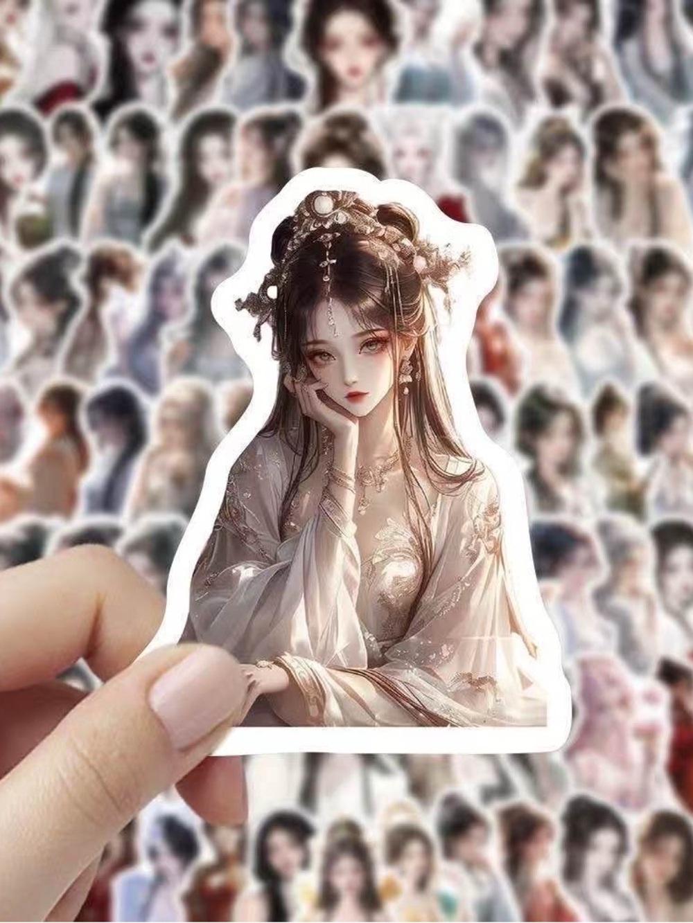 100 Asian Chinese Princess Beautiful women Waterproof Art Stickers water bottles